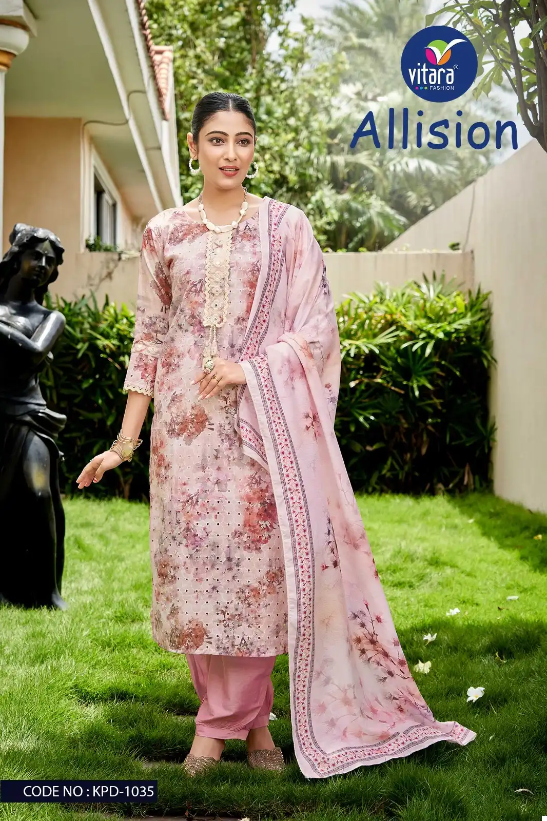 Vitara Alision Cotton Wholesale Readymade Size Set Suits Catalog — Wholesale Salwar Suits, MPA wholesale from Surat - Gallery Image 2