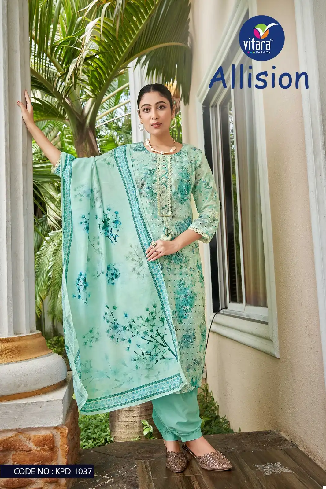 Vitara Alision Cotton Wholesale Readymade Size Set Suits Catalog — Wholesale Salwar Suits, MPA wholesale from Surat — view 4