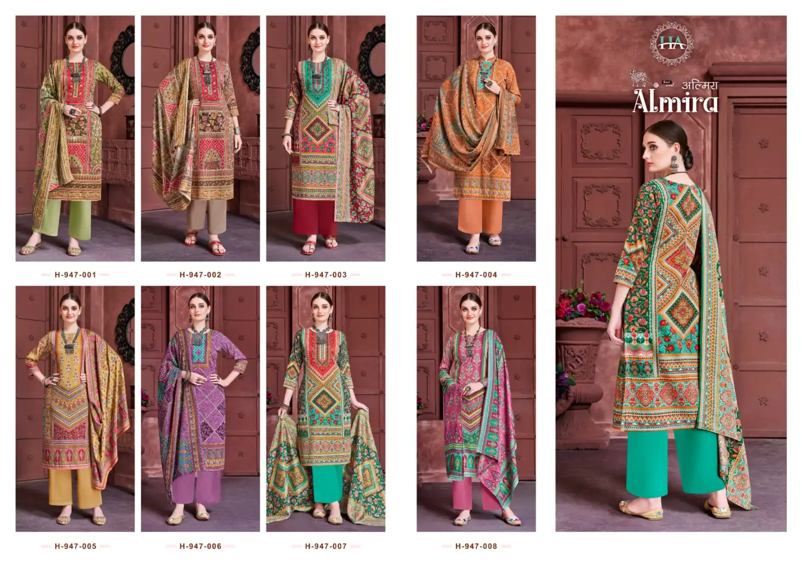 Harshit Almira Pashmina Wholesale Swarovski Work Salwar Suit Catalog — Wholesale Salwar Suits, MPA wholesale from Surat — view 9