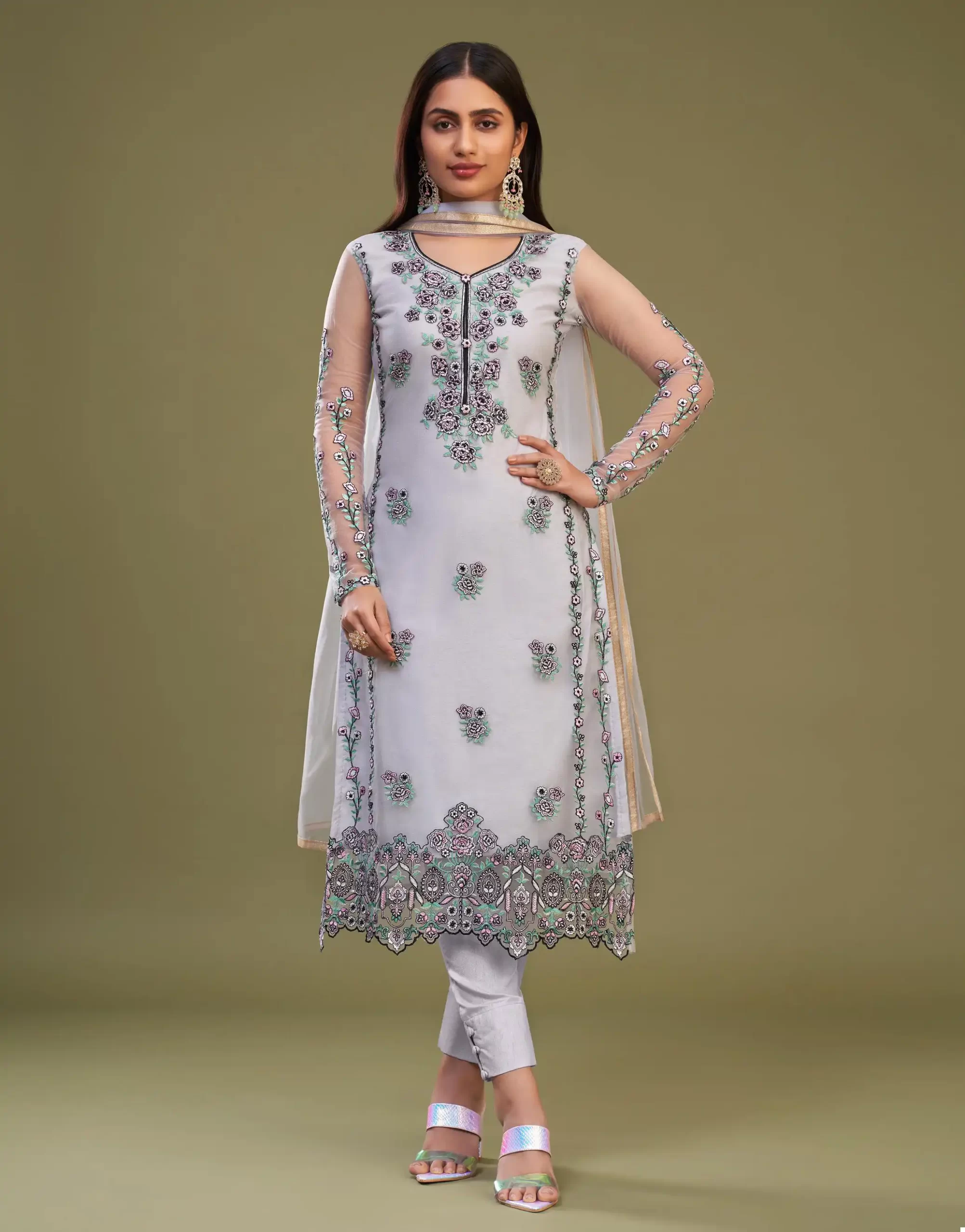 Alizeh Almora Vol-8 Net Wholesale Designer Suits — Wholesale Salwar Suits, Alizeh wholesale from Surat - Gallery Image 2