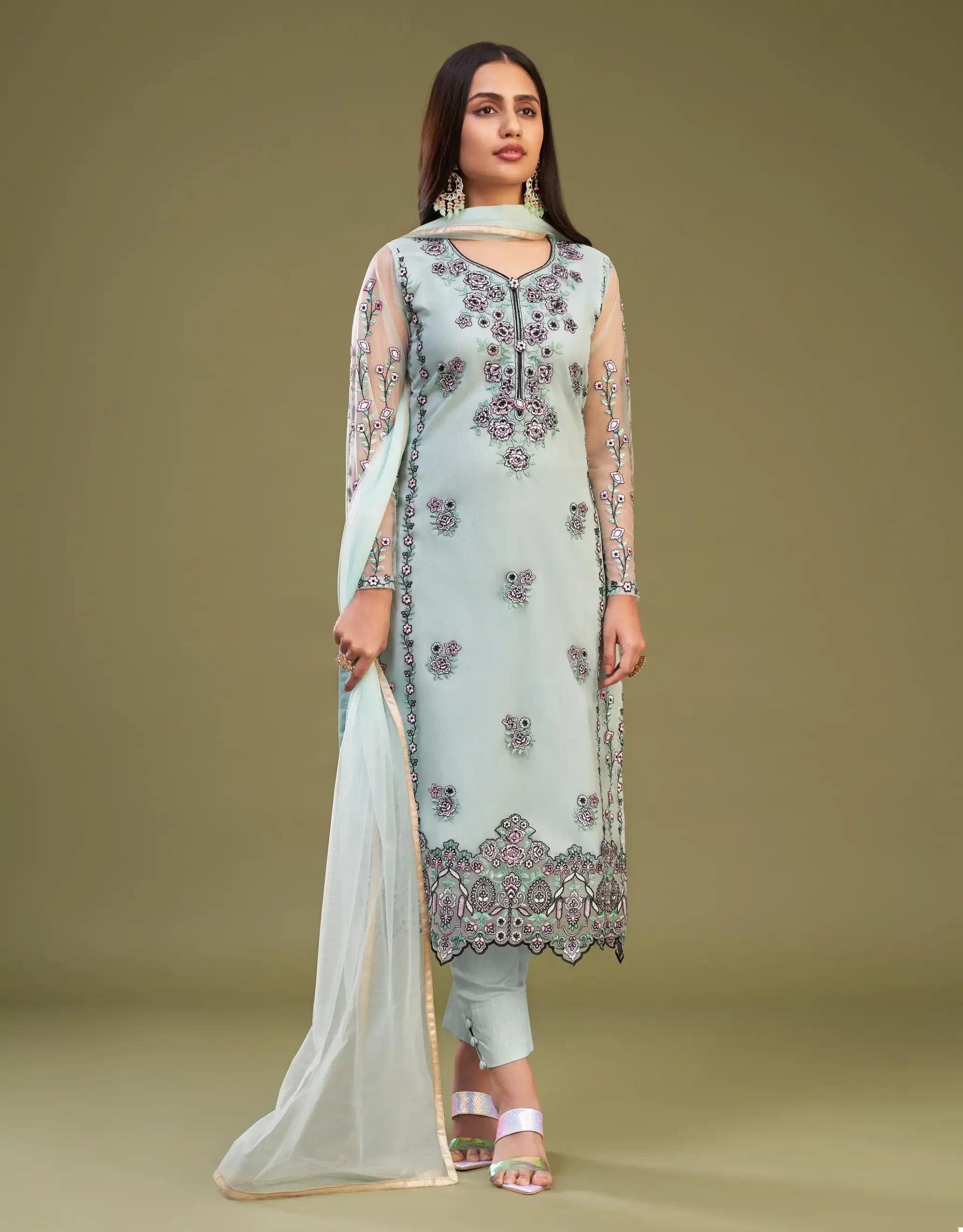Alizeh Almora Vol-8 Net Wholesale Designer Suits — Wholesale Salwar Suits, Alizeh wholesale from Surat - Gallery Image 4