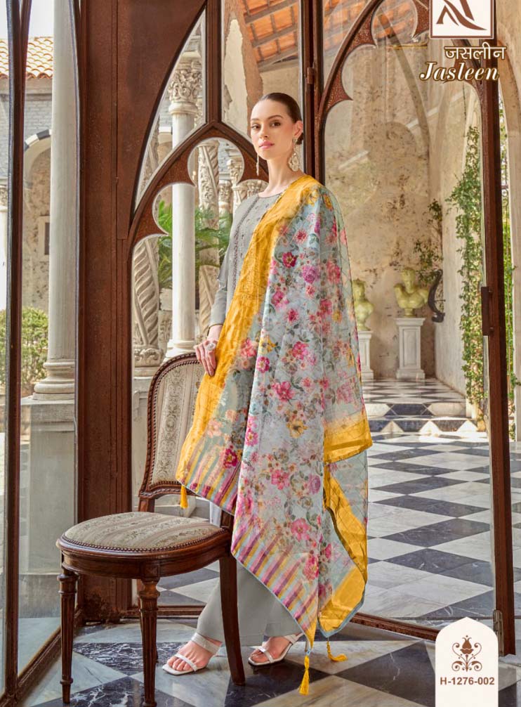 Alok Suits Jasleen Viscose Wholesale Fancy Embroidery Work Salwar Suit Catalog — Wholesale Salwar Suits, Alok Suit wholesale from Surat - Gallery Image 6