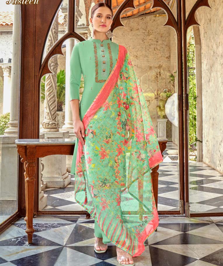 Alok Suits Jasleen Viscose Wholesale Fancy Embroidery Work Salwar Suit Catalog — Wholesale Salwar Suits, Alok Suit wholesale from Surat - Gallery Image 5