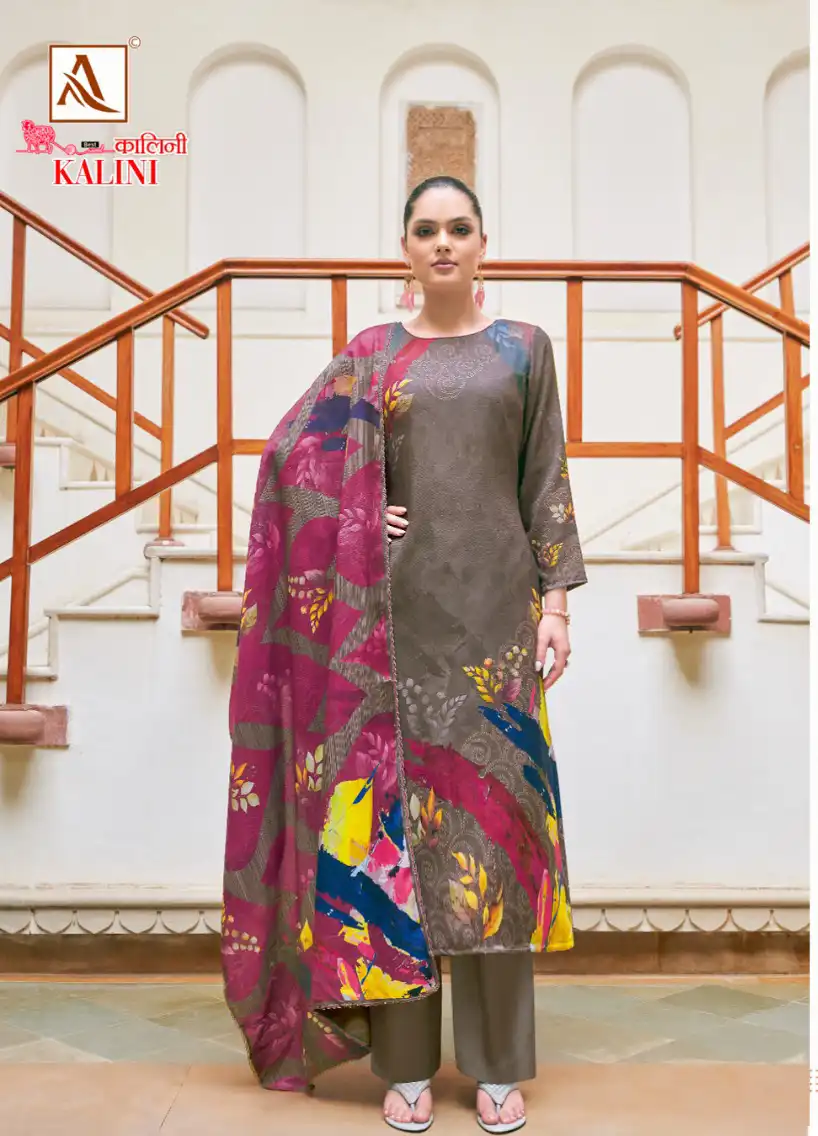 Alok Suits Kalini Viscose Pashmina Wholesale Winter Wear Salwar Suit Catalog - 6 Pcs Set — Wholesale Salwar Suits, Alok Suit wholesale from Surat - Gallery Image 3