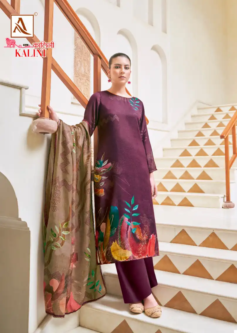 Alok Suits Kalini Viscose Pashmina Wholesale Winter Wear Salwar Suit Catalog - 6 Pcs Set — Wholesale Salwar Suits, Alok Suit wholesale from Surat - Gallery Image 4