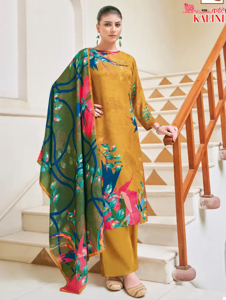 Alok Suits Kalini Viscose Pashmina Wholesale Winter Wear Salwar Suit Catalog - 6 Pcs Set — Wholesale Salwar Suits, Alok Suit wholesale from Surat — view 1