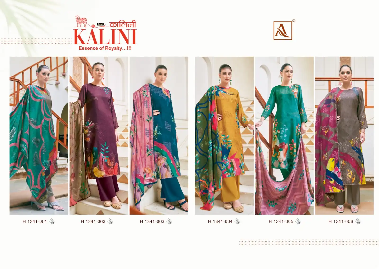 Alok Suits Kalini Viscose Pashmina Wholesale Winter Wear Salwar Suit Catalog - 6 Pcs Set — Wholesale Salwar Suits, Alok Suit wholesale from Surat — view 7