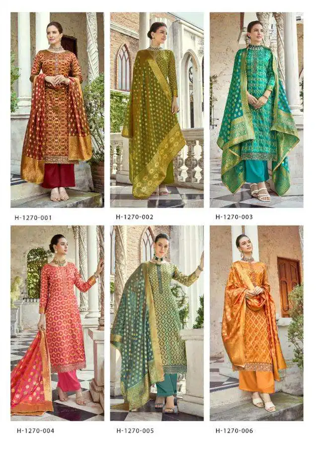 Alok Suits Shagun Viscose Jacquard Wholesale Designer Suits Catalog — Wholesale Salwar Suits, Alok Suit wholesale from Surat — view 7