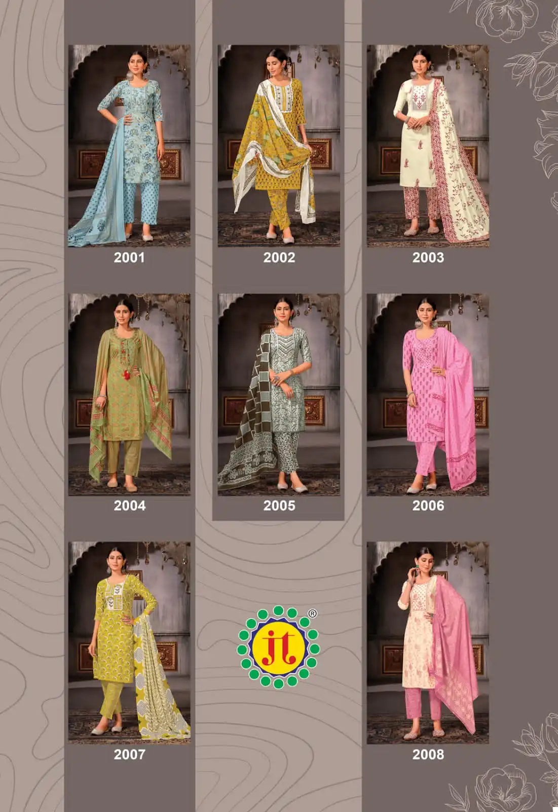 Jt Amee Vol 2 Lawn Cotton Wholesale Readymade Salwar Suit Catalog — Wholesale Salwar Suits, MPA wholesale from Surat — view 9