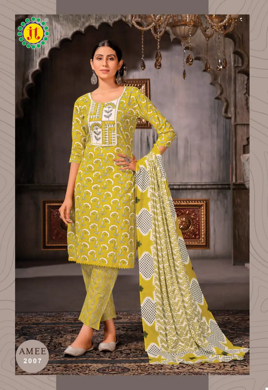 Jt Amee Vol 2 Lawn Cotton Wholesale Readymade Salwar Suit Catalog — Wholesale Salwar Suits, MPA wholesale from Surat - Gallery Image 5