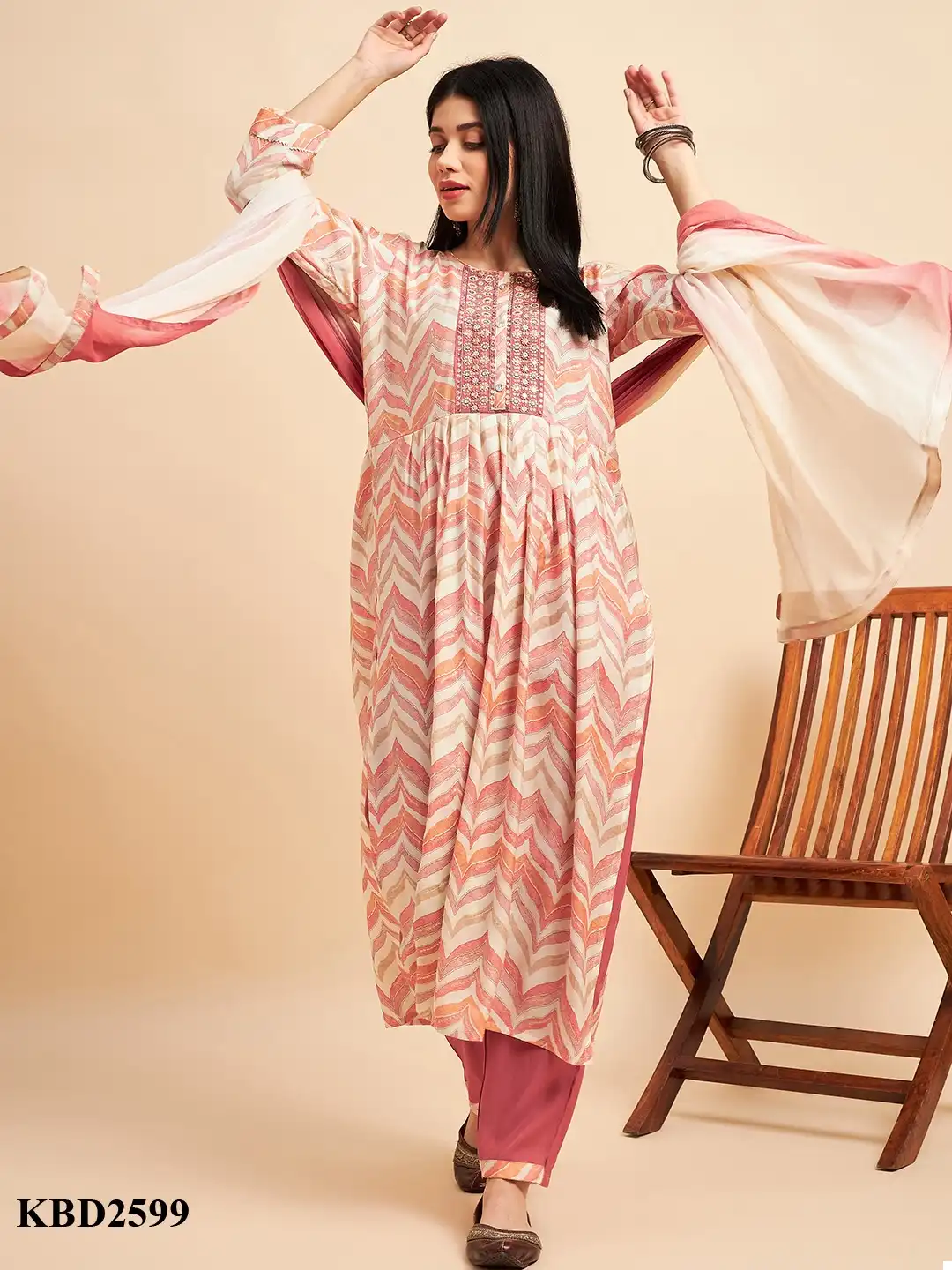 Mahotsav Aminah Chinon Silk Wholesale Readymade Suits Catalog — Wholesale Salwar Suits, MPA wholesale from Surat - Gallery Image 3