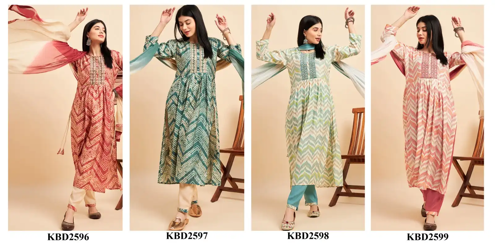 Mahotsav Aminah Chinon Silk Wholesale Readymade Suits Catalog — Wholesale Salwar Suits, MPA wholesale from Surat — view 5