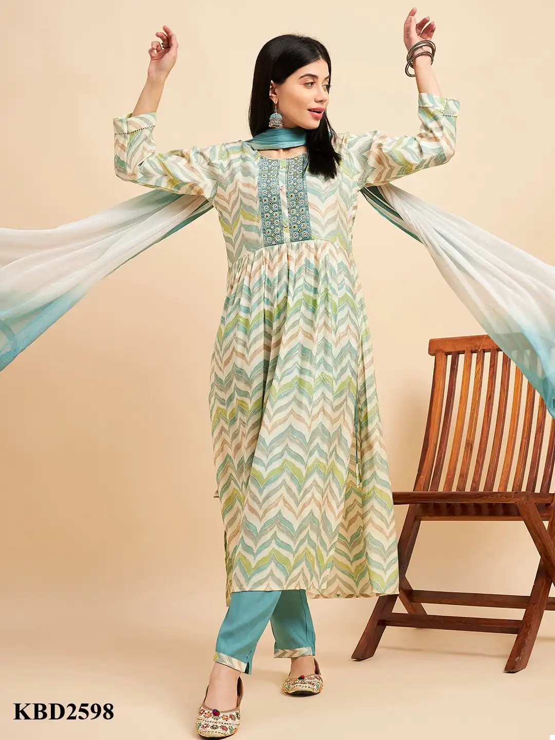Mahotsav Aminah Chinon Silk Wholesale Readymade Suits Catalog — Wholesale Salwar Suits, MPA wholesale from Surat - Gallery Image 4