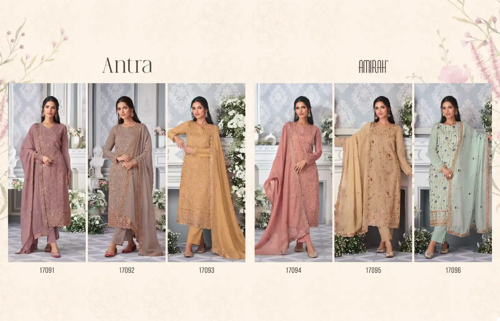 Amirah Antra Organza Wholesale Designer Salwar Suit Catalog — Wholesale Salwar Suits, MPA wholesale from Surat - Gallery Image 5