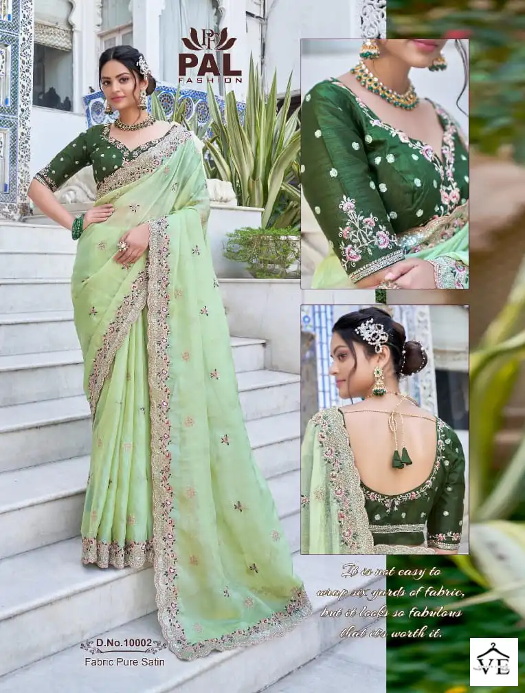 Pal Fashion Anbarashi Satin Silk Wholesale Designer Saree Catalog — Wholesale Sarees, MPA wholesale from Surat - Gallery Image 7