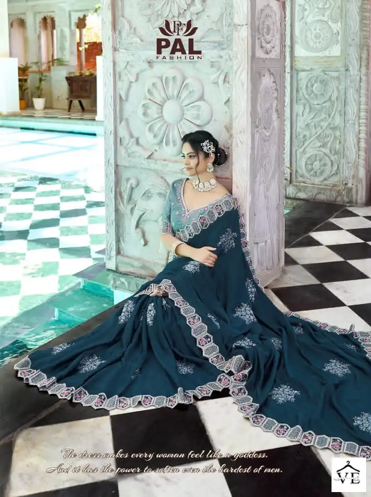 Pal Fashion Anbarashi Satin Silk Wholesale Designer Saree Catalog — Wholesale Sarees, MPA wholesale from Surat - Gallery Image 5