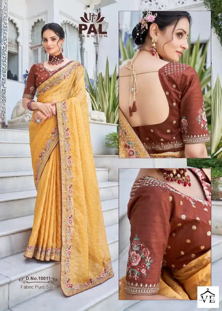 Pal Fashion Anbarashi Satin Silk Wholesale Designer Saree Catalog — Wholesale Sarees, MPA wholesale from Surat - Gallery Image 6