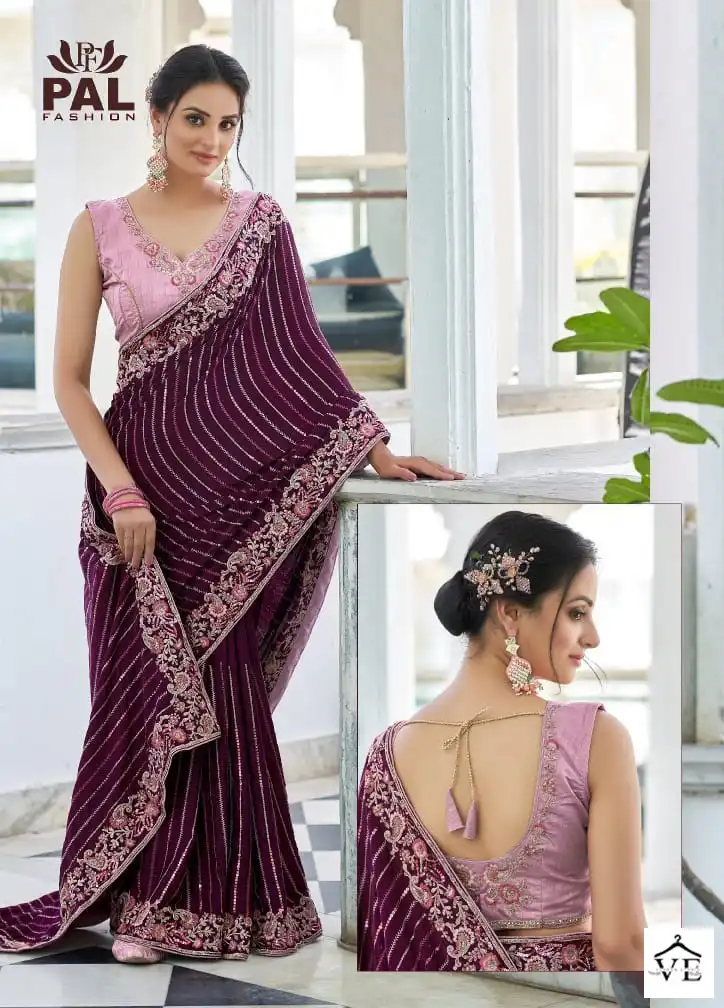 Pal Fashion Anbarashi Satin Silk Wholesale Designer Saree Catalog — Wholesale Sarees, MPA wholesale from Surat - Gallery Image 8