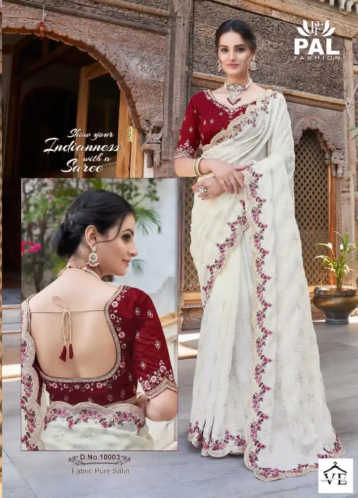 Pal Fashion Anbarashi Satin Silk Wholesale Designer Saree Catalog — Wholesale Sarees, MPA wholesale from Surat - Gallery Image 9