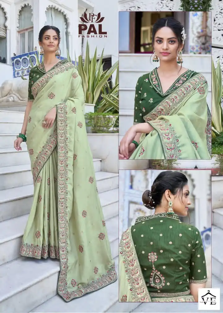 Pal Fashion Anbarashi Satin Silk Wholesale Designer Saree Catalog — Wholesale Sarees, MPA wholesale from Surat - Gallery Image 4