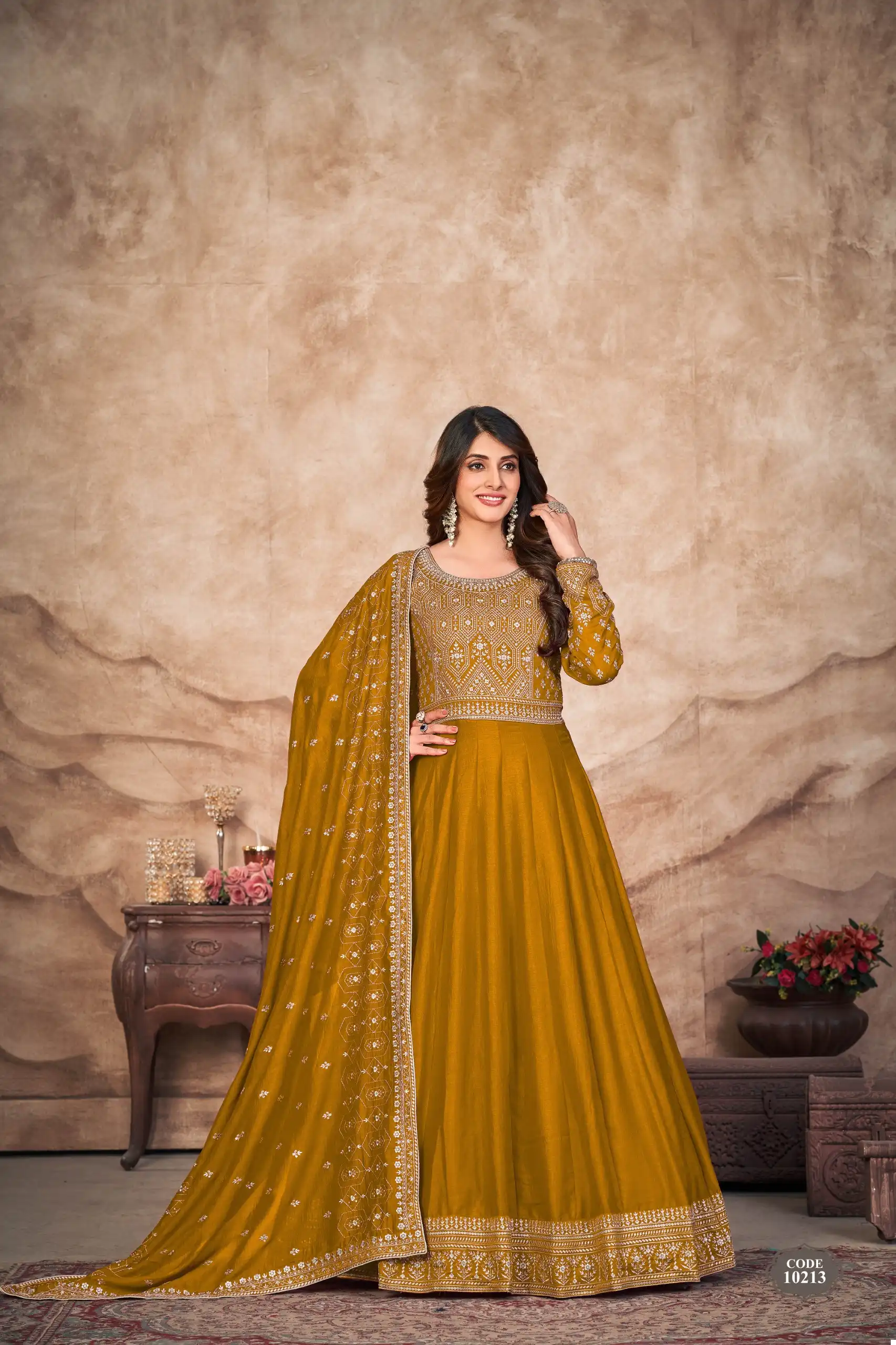 Anjubaa Vol 21 Art Silk Wholesale Designer Suits Catalog — Wholesale Salwar Suits, MPA wholesale from Surat - Gallery Image 3