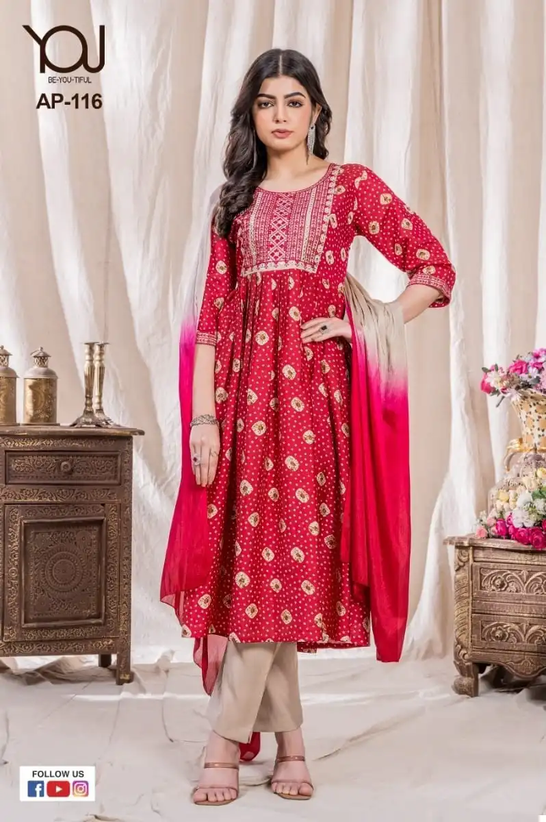 Wanna Pick & Choose Collection Fancy Wholesale Designer Nayra Cut Readymade Salwar Suit Catalog — Wholesale Salwar Suits, MPA wholesale from Surat - Gallery Image 6