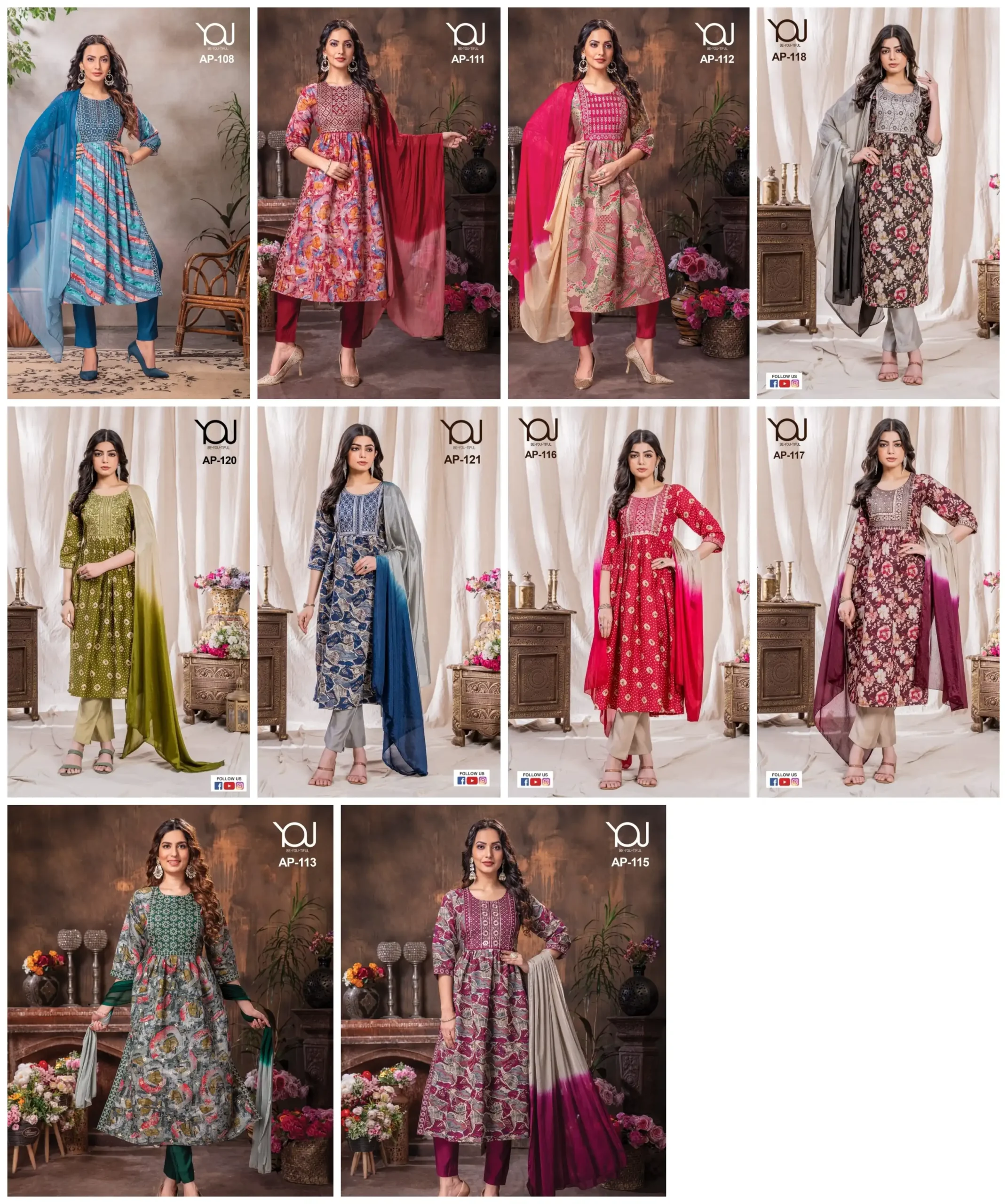 Wanna Pick &amp; Choose Collection Fancy Wholesale Designer Nayra Cut Readymade Salwar Suit Catalog — Wholesale Salwar Suits, MPA wholesale from Surat — view 10