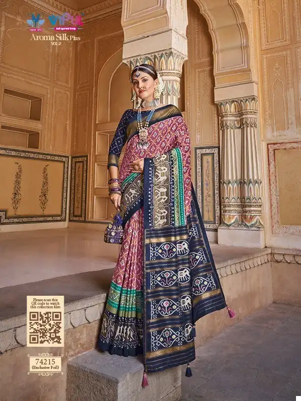 Vipul Aroma Silk Plus Vol-2 Smooth Patola Silk Wholesale Wedding Saree Catalog — Wholesale Sarees, MPA wholesale from Surat - Gallery Image 10