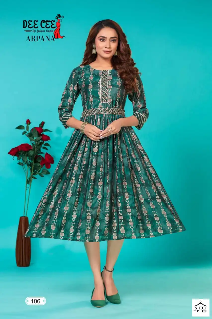 Deecee Arpana Heavy Maschurise Silk Wholesale Long Kurtis Catalog — Wholesale Kurtis, MPA wholesale from Surat - Gallery Image 2