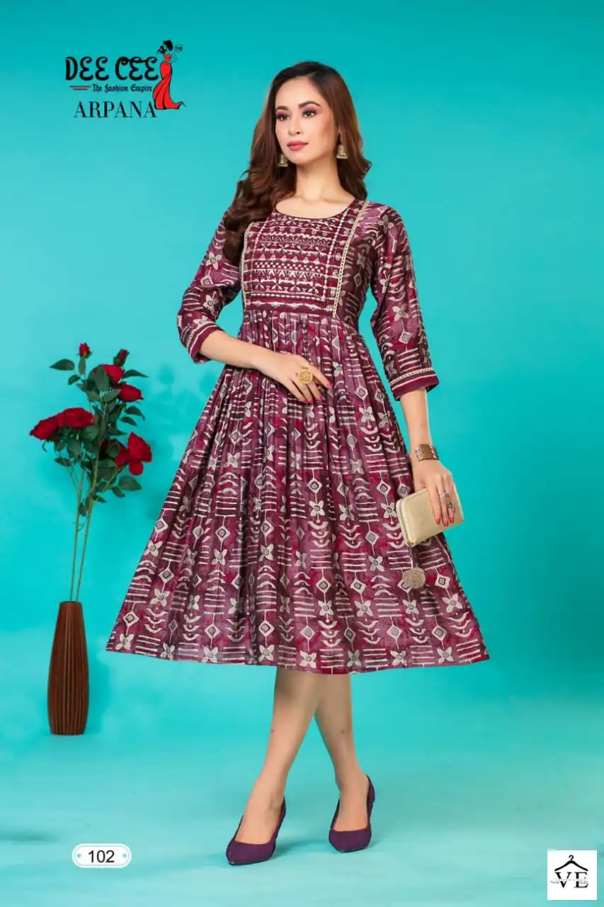 Deecee Arpana Heavy Maschurise Silk Wholesale Long Kurtis Catalog — Wholesale Kurtis, MPA wholesale from Surat - Gallery Image 3