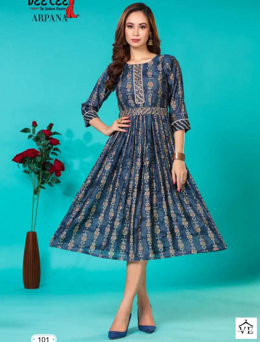 Deecee Arpana Heavy Maschurise Silk Wholesale Long Kurtis Catalog — Wholesale Kurtis, MPA wholesale from Surat — view 1