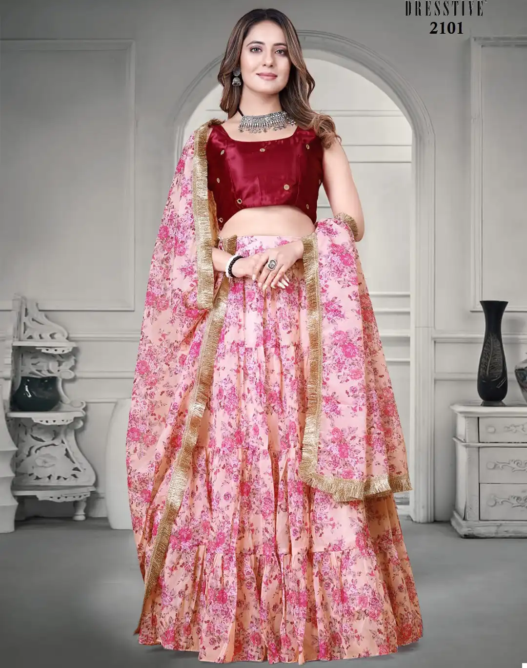 Dresstive Vol 7 Organza Wholesale Fancy Lehenga Catalog — Wholesale Lehenga, MPA wholesale from Surat — view 1