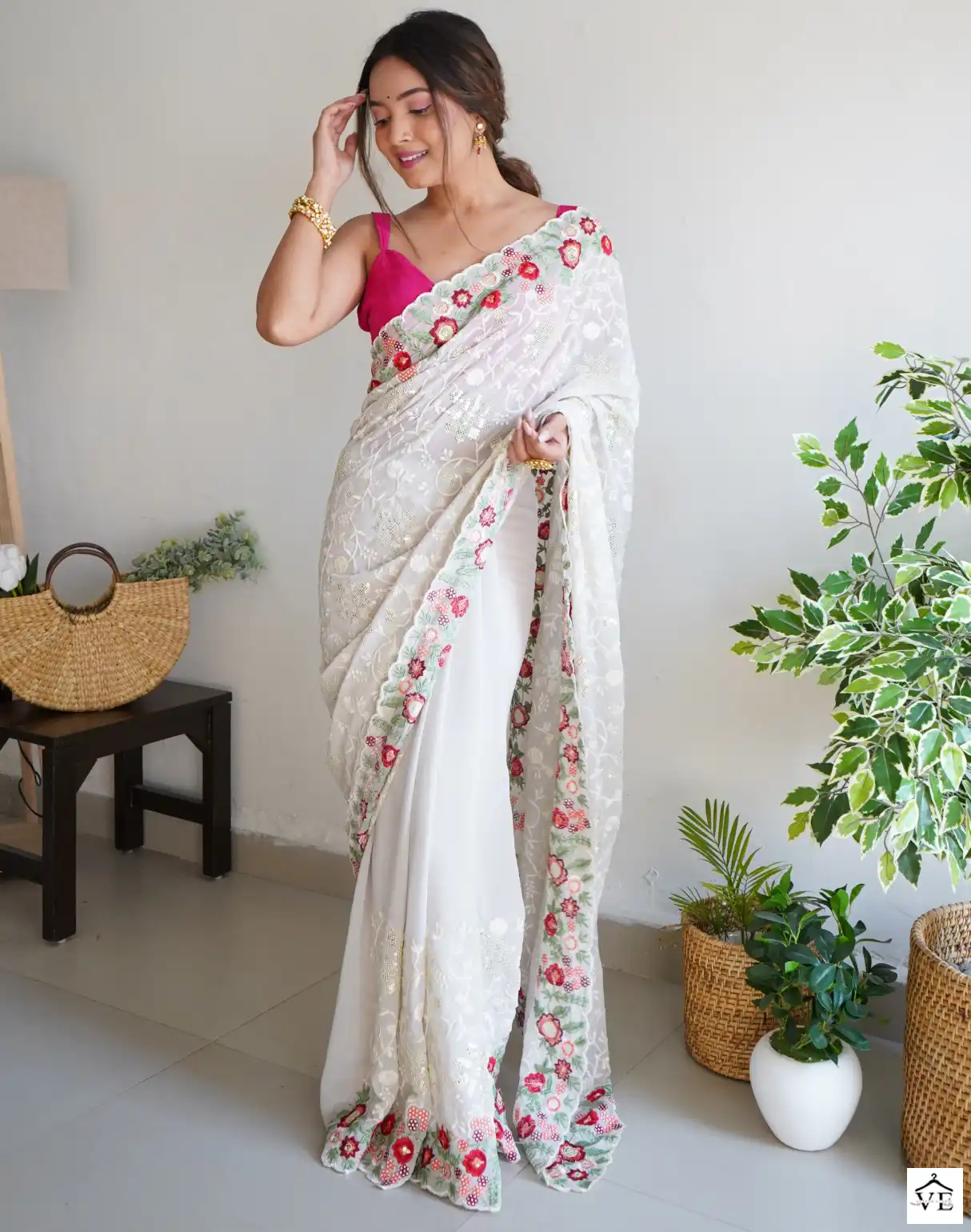 Shree Trends Athiya Georgette Wholesale Designer Sarees Catalog — Wholesale Sarees, MPA wholesale from Surat — view 1