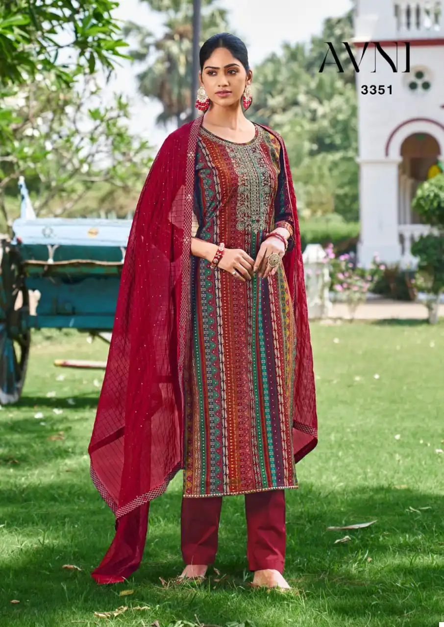 Rang Avni Muslin Wholesale Designer Salwar Suit Catalog — Wholesale Salwar Suits, MPA wholesale from Surat - Gallery Image 2