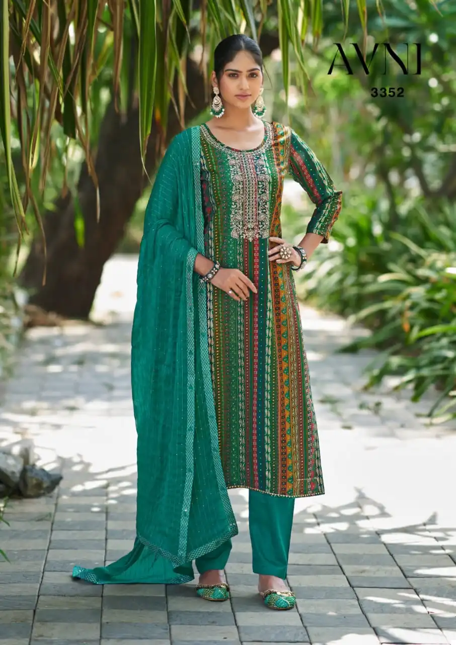 Rang Avni Muslin Wholesale Designer Salwar Suit Catalog — Wholesale Salwar Suits, MPA wholesale from Surat - Gallery Image 4