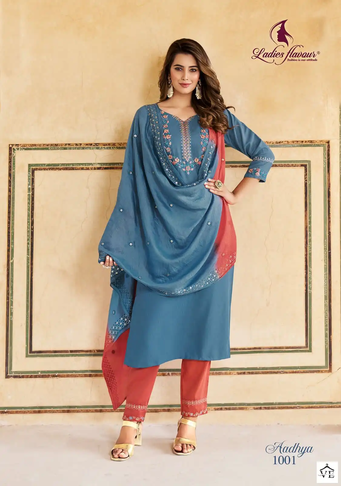 Ladies Flavour Aadhya Hevay Chinon Wholesale Readymade Salwar Suit Catalog — Wholesale Salwar Suits, MPA wholesale from Surat - Gallery Image 2