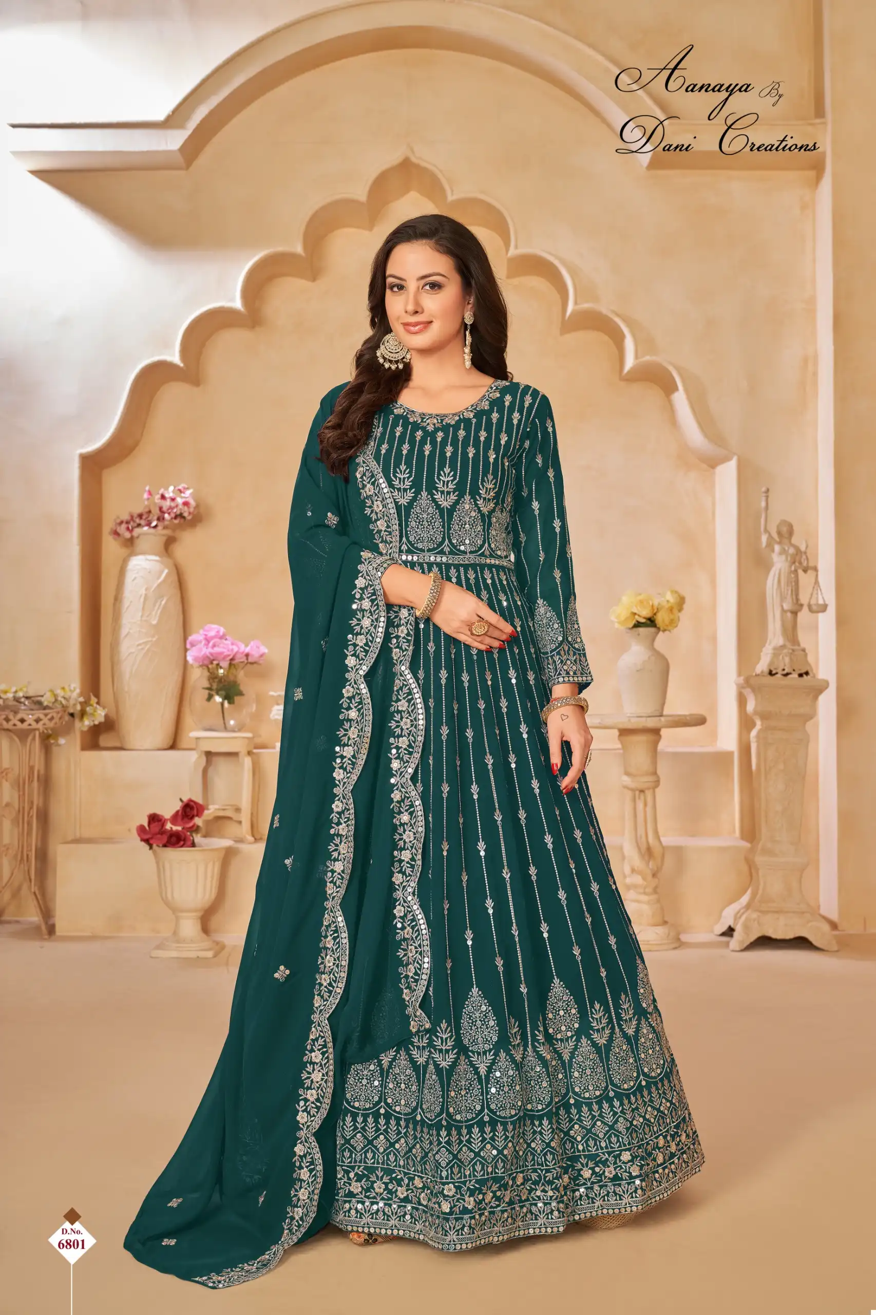 Aanaya Vol 168 Faux Georgette Wholesale Anarkali Designer Suits Catalog — Wholesale Salwar Suits, MPA wholesale from Surat - Gallery Image 2