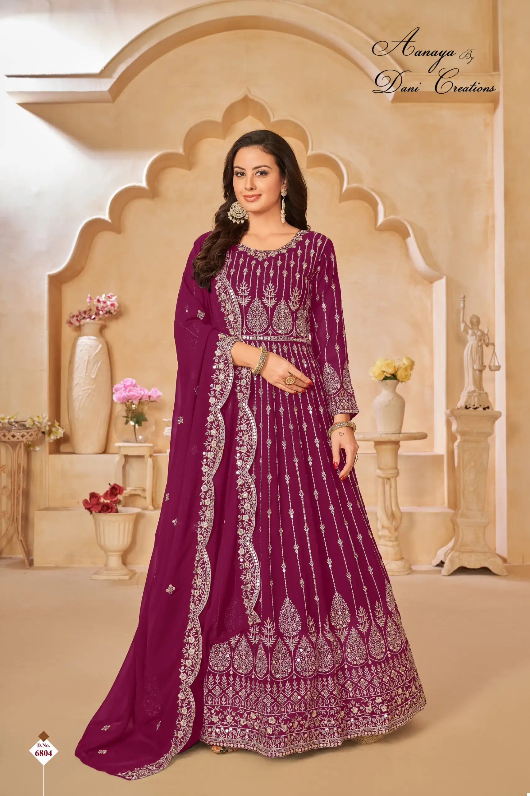 Aanaya Vol 168 Faux Georgette Wholesale Anarkali Designer Suits Catalog — Wholesale Salwar Suits, MPA wholesale from Surat - Gallery Image 4