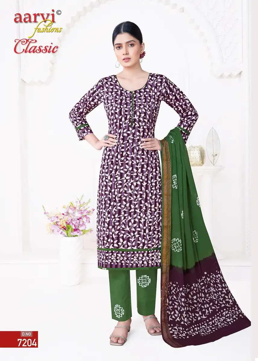 Aarvi Fashion Classic Vol-5 Heavy Weaving Chex Cotton Wholesale Readymade Suit Catalog - 8 Pcs Set — Wholesale Salwar Suits, MPA wholesale from Surat - Gallery Image 4