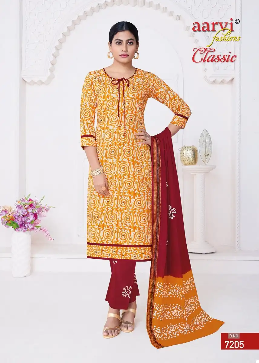Aarvi Fashion Classic Vol-5 Heavy Weaving Chex Cotton Wholesale Readymade Suit Catalog - 8 Pcs Set — Wholesale Salwar Suits, MPA wholesale from Surat - Gallery Image 5