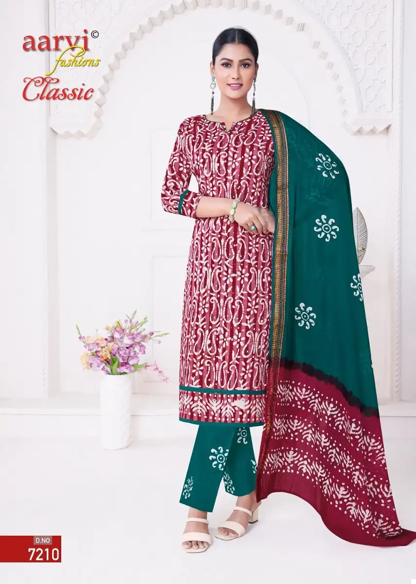 Aarvi Fashion Classic Vol-5 Heavy Weaving Chex Cotton Wholesale Readymade Suit Catalog - 8 Pcs Set — Wholesale Salwar Suits, MPA wholesale from Surat - Gallery Image 2