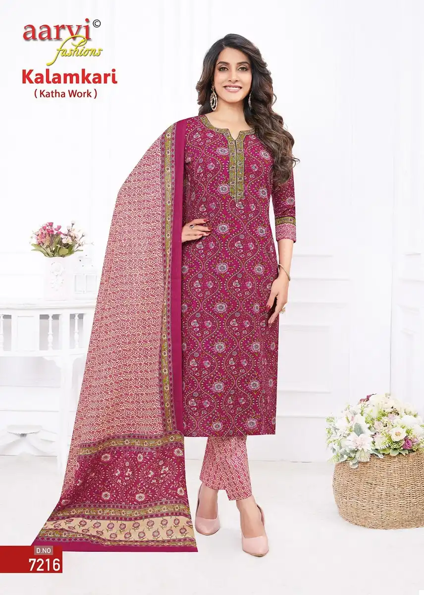 Aarvi Fashion Kalamkari Vol-1 Heavy Cotton Wholesale Readymade Suit Catalog - 10 Pcs Set — Wholesale Salwar Suits, MPA wholesale from Surat - Gallery Image 6