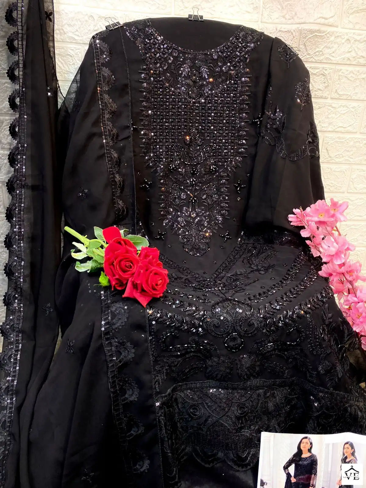 Al Amra Anaya Zf 100 Georgette Wholesale Designer Pakistani Salwar Suit — Wholesale Salwar Suits, MPA wholesale from Surat - Gallery Image 4