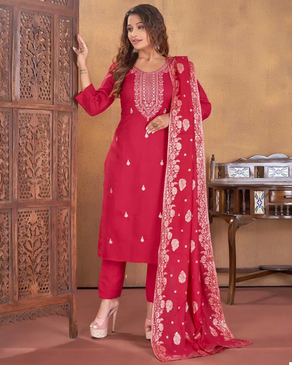Rung Banarasi Vol 3 Heavy Viving Lining Riyon Wholesale Readymade Suits Catalog — Wholesale Salwar Suits, MPA wholesale from Surat — view 1