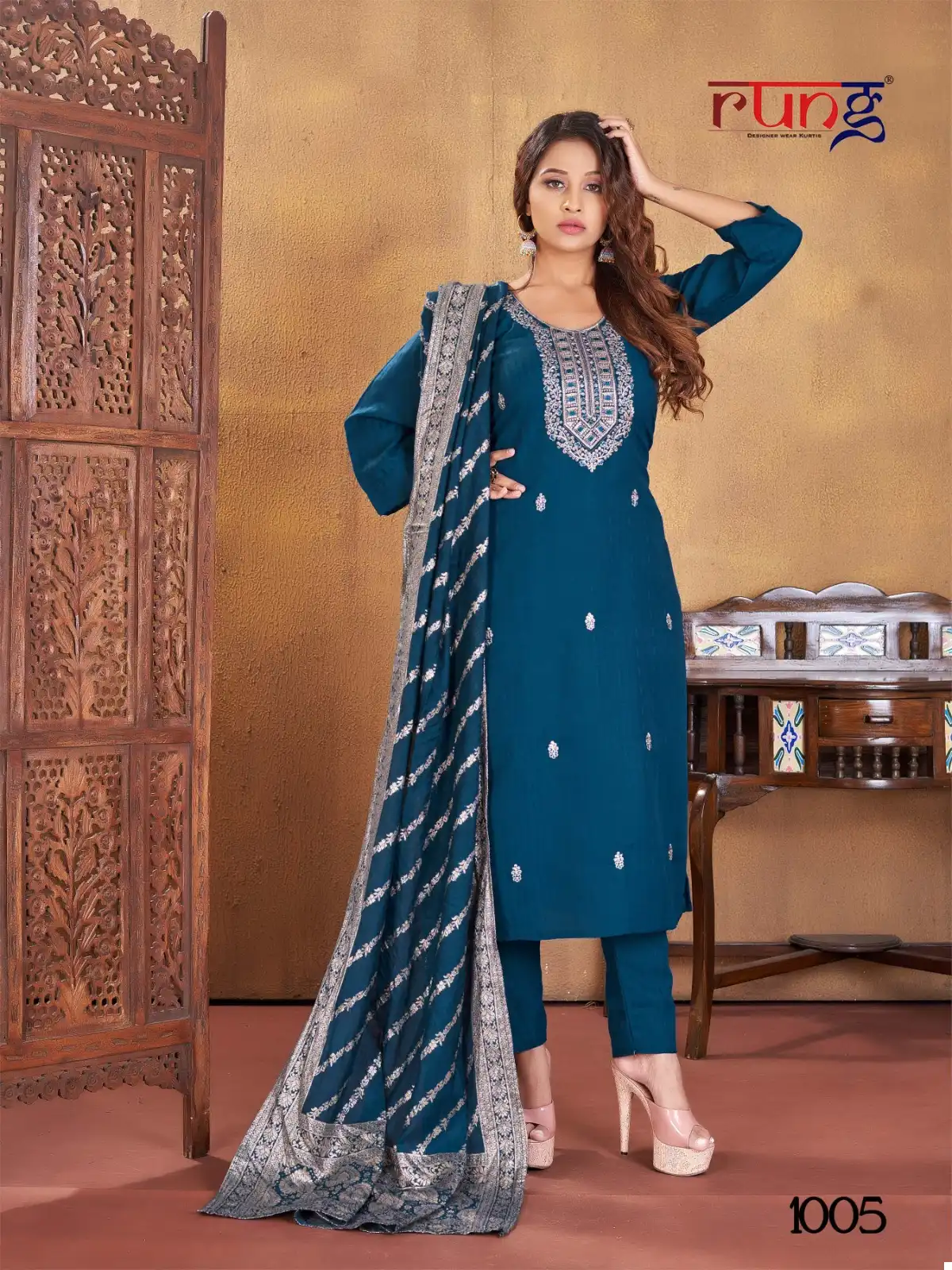 Rung Banarasi Vol 3 Heavy Viving Lining Riyon Wholesale Readymade Suits Catalog — Wholesale Salwar Suits, MPA wholesale from Surat - Gallery Image 5