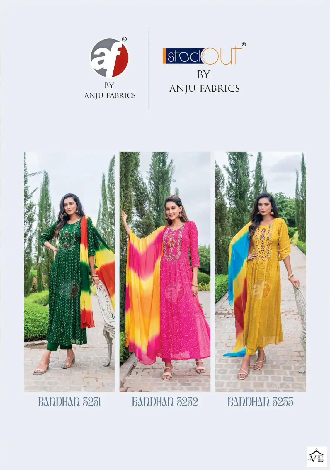 Anju Fabrics Bandhan Vol 3 Chiffon Wholesale Heavy Embroidery Designer Readymade Salwar Suit Catalog — Wholesale Salwar Suits, MPA wholesale from Surat — view 4
