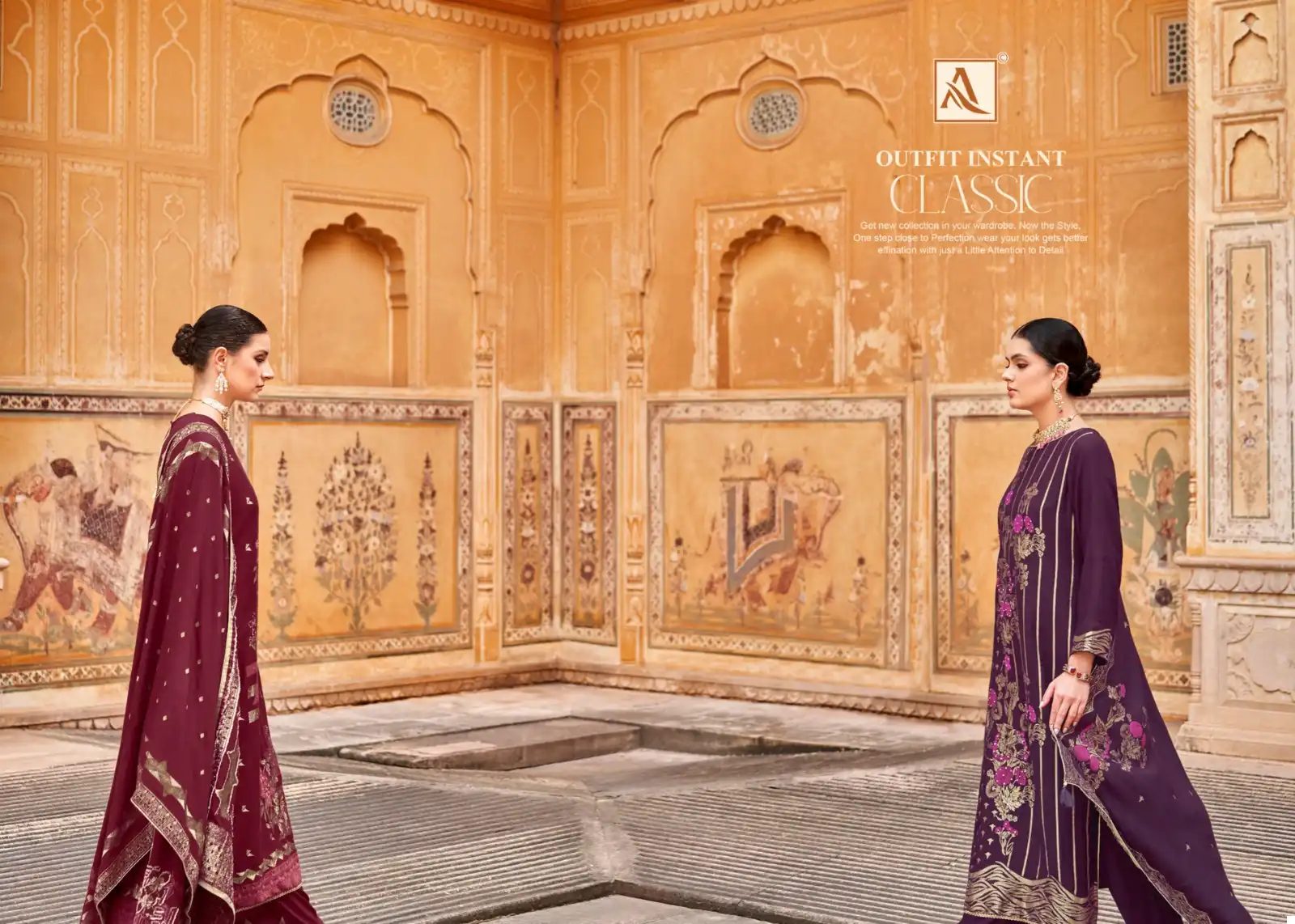 Alok Suits Bansuri Pashmina Jacquard Wholesale Winter Wear Salwar Suit Catalog - 6 Pcs Set — Wholesale Dress Material, Alok Suit wholesale from Surat - Gallery Image 6