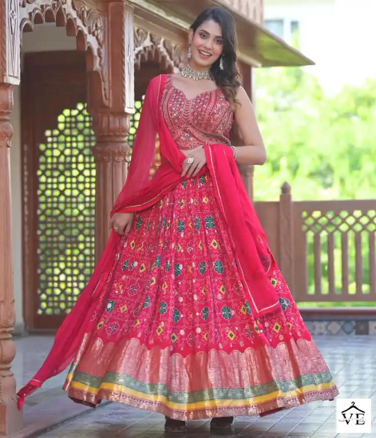 VE Basanti Vol 02 Pure Gaji, Jacquard Wholesale Designer Readymade Lehenga Catalog — Wholesale Lehenga, MPA wholesale from Surat — view 1