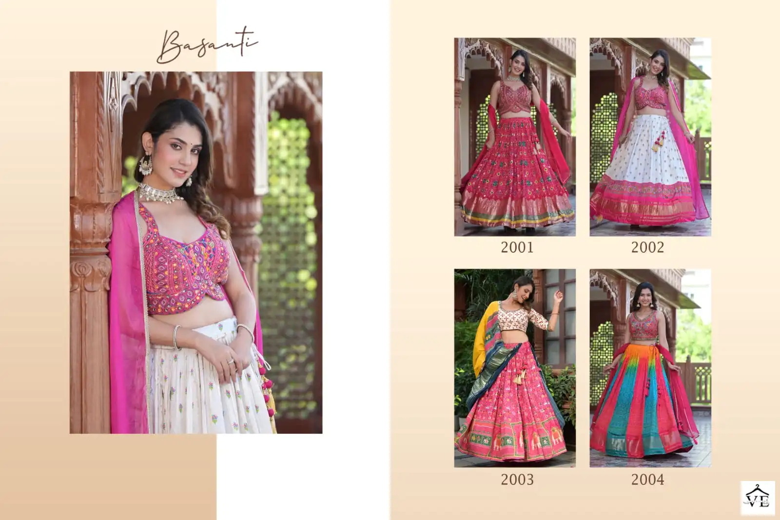 VE Basanti Vol 02 Pure Gaji, Jacquard Wholesale Designer Readymade Lehenga Catalog — Wholesale Lehenga, MPA wholesale from Surat — view 5