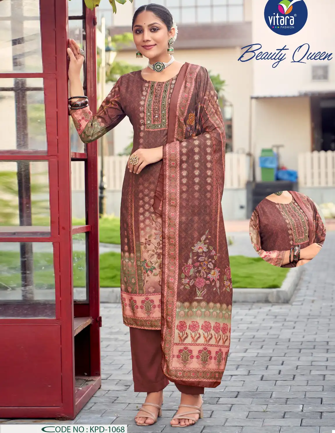 Vitara Fashion Beauty Queen Muslin Prints Wholesale Readymade Salwar Suit Catalog — Wholesale Salwar Suits, MPA wholesale from Surat — view 1